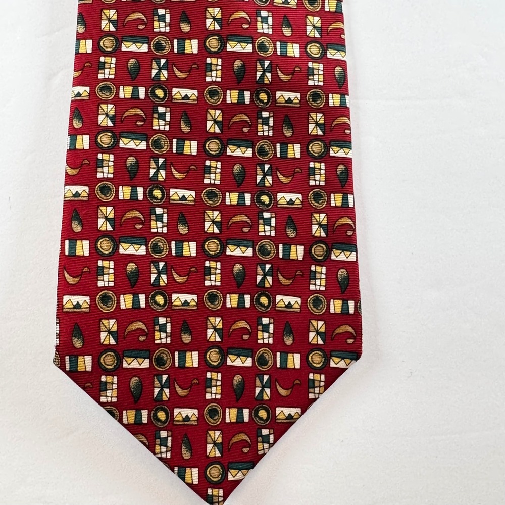 Wassily Kandinsky 1998 Abstract Geometric Red Silk Tie Mens Necktie Art Series